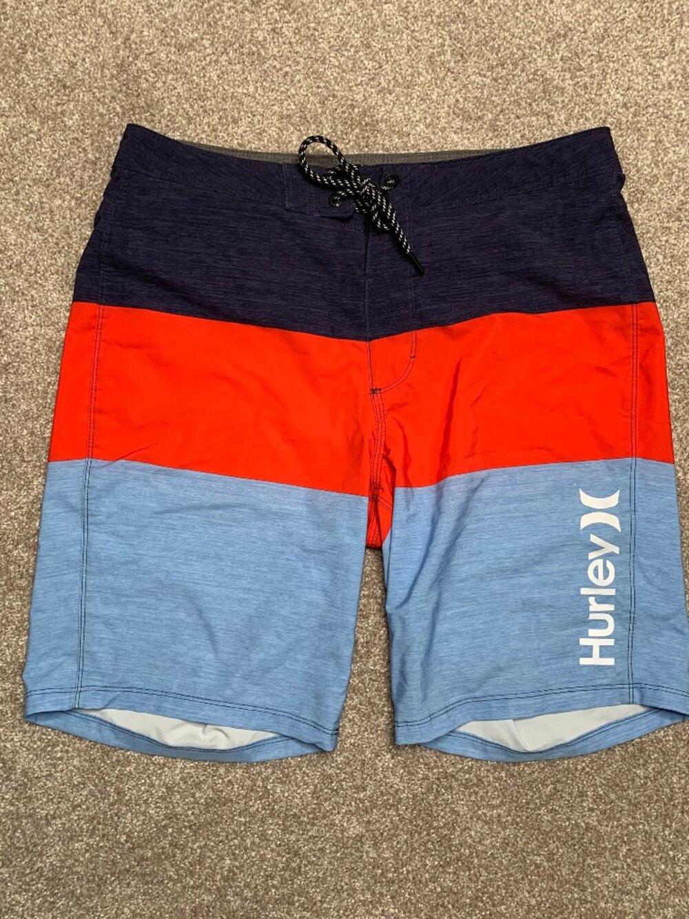 Hurley Colorblock 4 Way Stretch Quick Dry Board Shorts Surf Swim Mens Sz 32